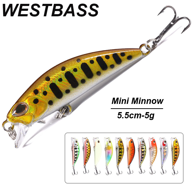 Fishing Lure Swimbait - West低音-マイクロミノールアー,シンキングフィッシュベイト,人工ベイト,ウォブラー,ジャークベイト,55mm-5g