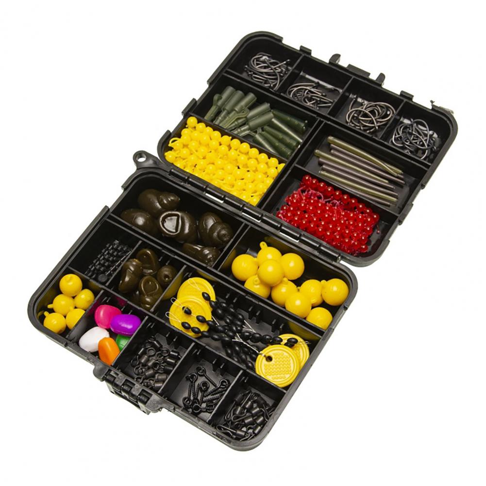 Fishing Lure Kit - 釣り道具セット 釣り具セット 143点セット 鯉釣りタックルキット 両面収納ボックス付き フック