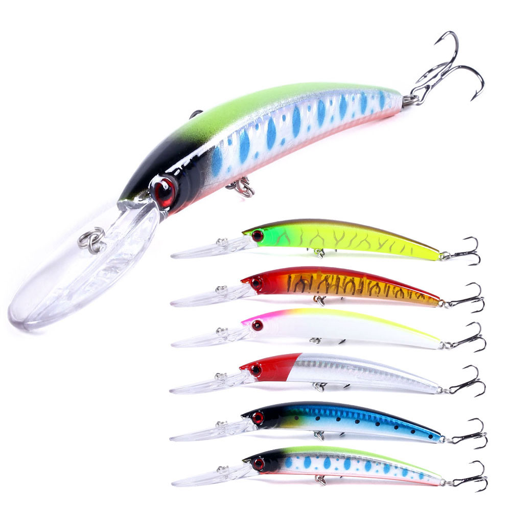 Fishing Lure Jerkbait - 1 個 15 センチメートル 15 グラムディープダイビングジャークベイト人工ハード餌釣りワブラーミノールアーバスパイク鯉釣具