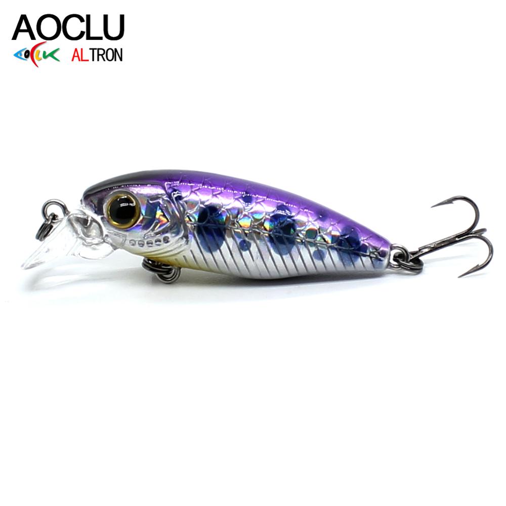 Fishing Lure Jerkbait - Aoclu-ミニウォブラージャークベイト,魚を捕まえるためのルアー,海釣り道具,ミノー用,2.3mm,0.5g