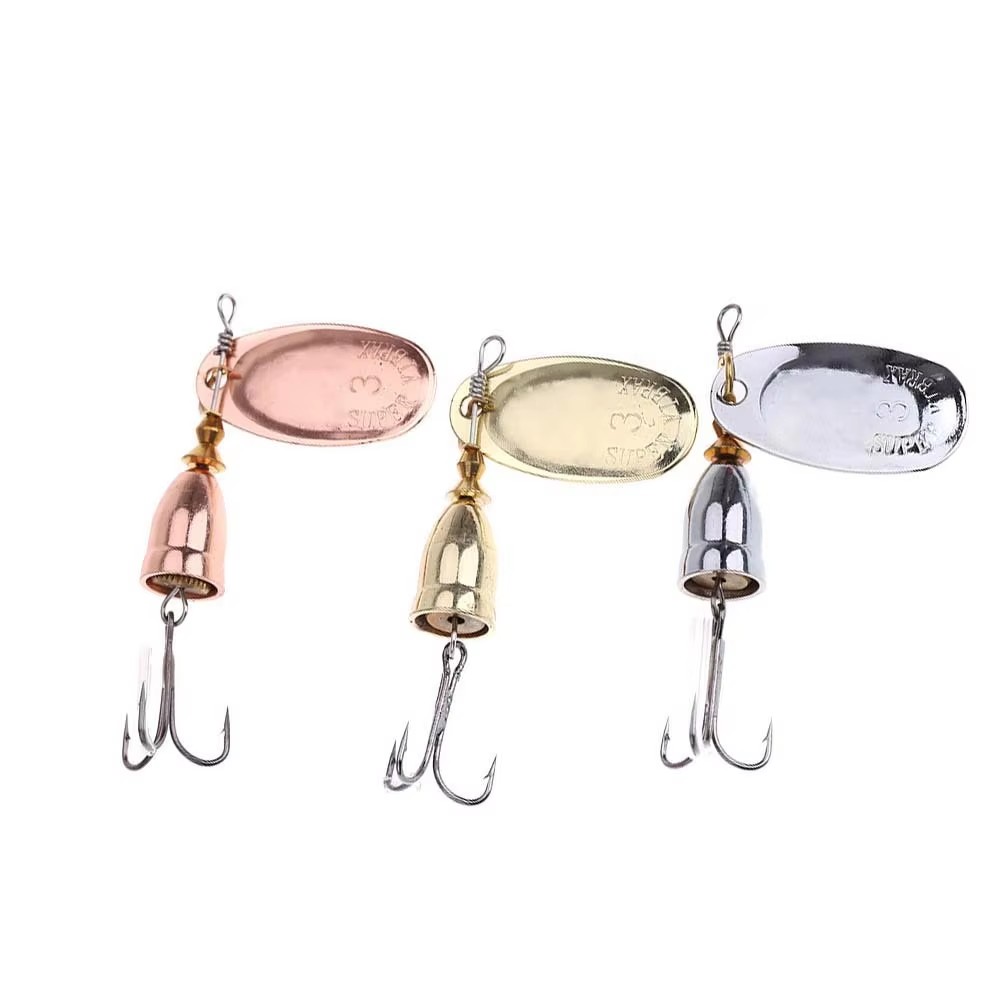 Fishing Lure Spoon - 1pc スピナーメタルルアー真鍮ハード人工スプーン餌銅淡水クリークトラウト釣り道具