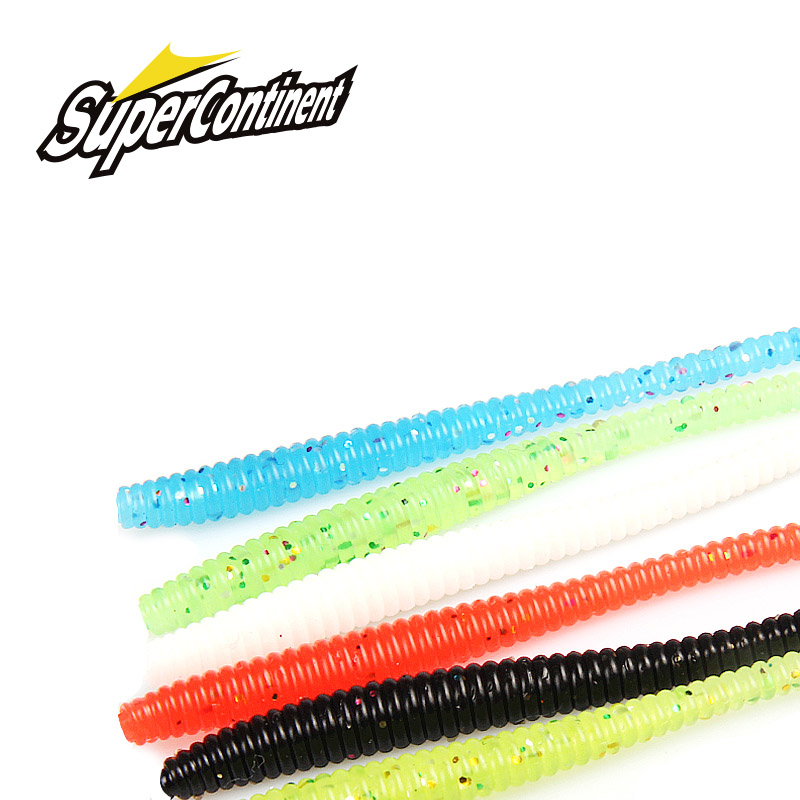 Fishing Lure Soft Plastic - 超大陸スローシンキングトラウトワームソフト餌 20 個人工釣りルアーシーワームミミズ釣りソフトルアーワブラー