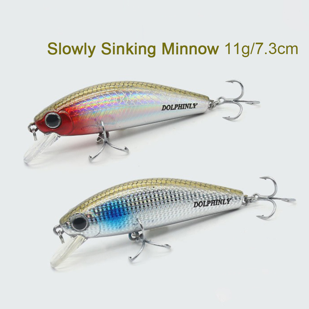Fishing Lure Swimbait - シンキングミノー釣りルアー 11 グラム長距離キャストワブラートレブルフックハードスイムベイト人工餌釣りタックルペスカルアー