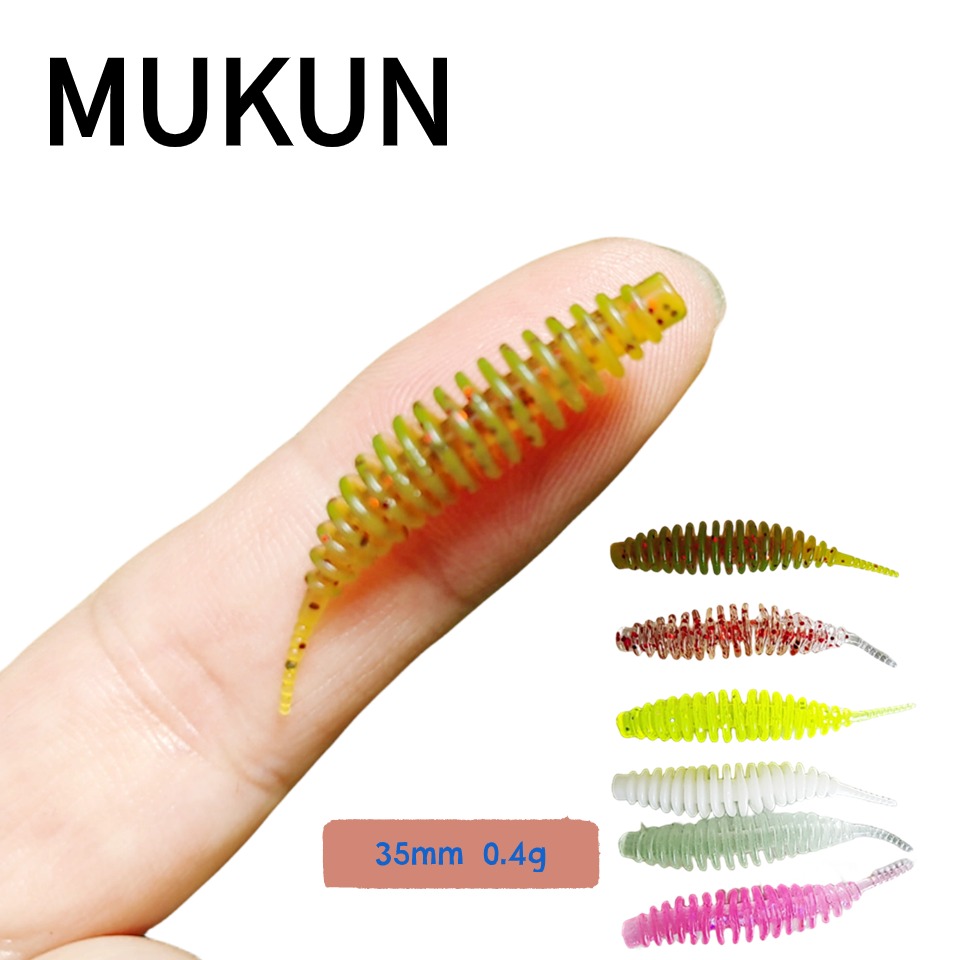 Fishing Lure Soft Plastic - MUKUN 10個入り 釣り用ソフトトラウトルアー シリコン製ベイト ウォブラー スイムベイト