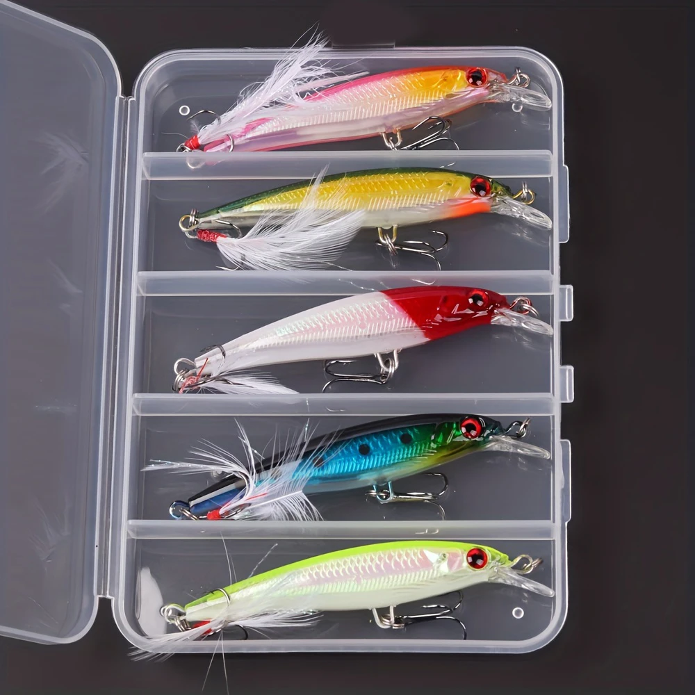 レーザー3Dアイズバイオニックミノー釣りルアー5個/箱 -  - Fishing Lure Box のレビューと価格