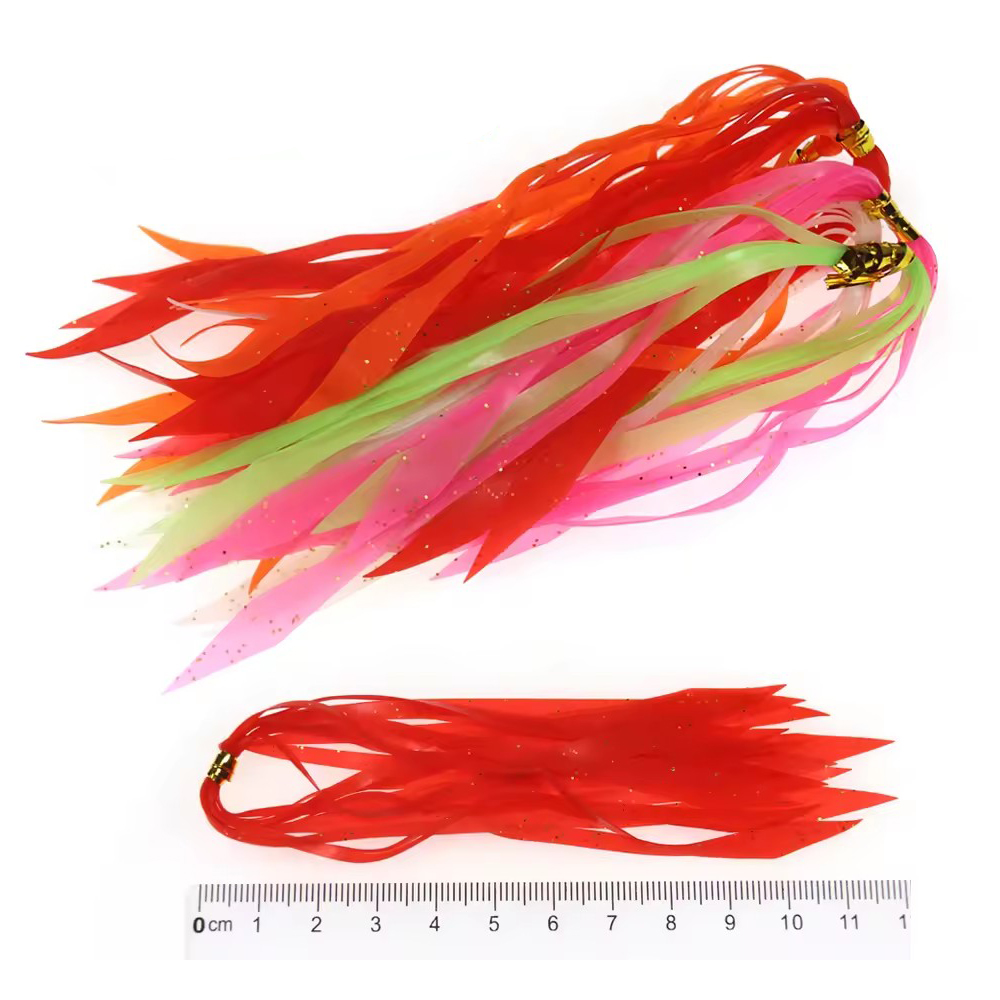 Ellllv 10 個カラフルなシリコーンタコスカートストリ - Fishing Lure Soft Plastic のレビューと価格