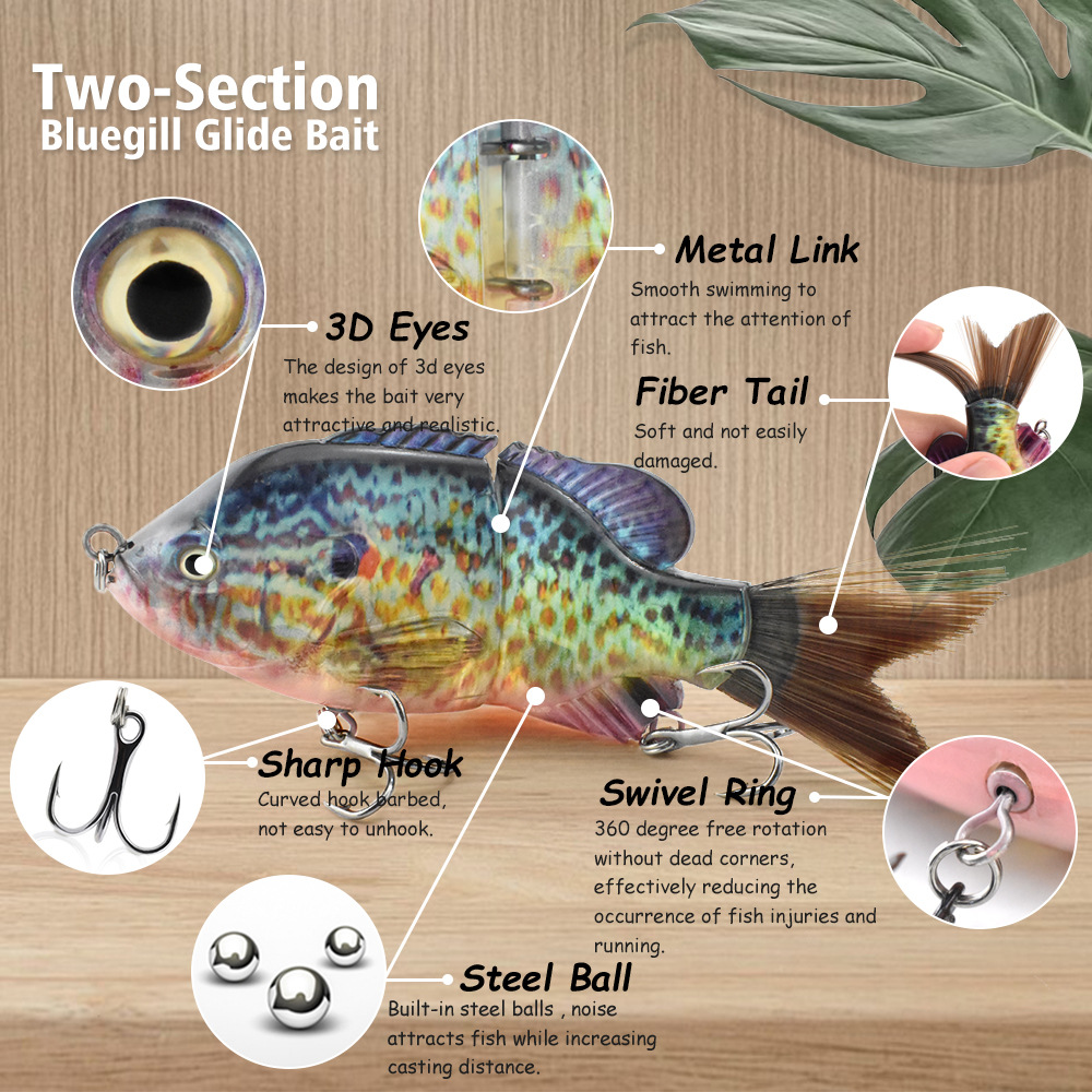 13cm/33g バイオニック2セクションヘアリーテールプラ - Fishing Lure Swimbait のレビューと価格