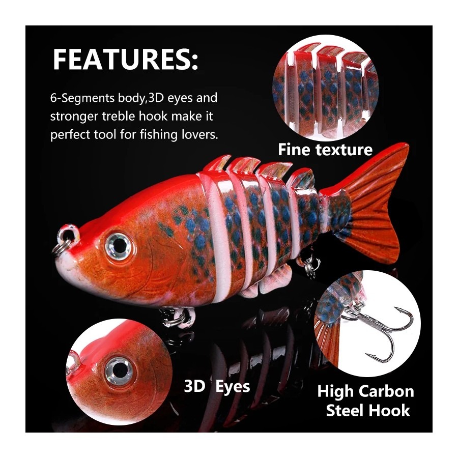 1 個 8 センチメートル 13 グラムリアルな釣りルアース - Fishing Lure Swimbait のレビューと価格