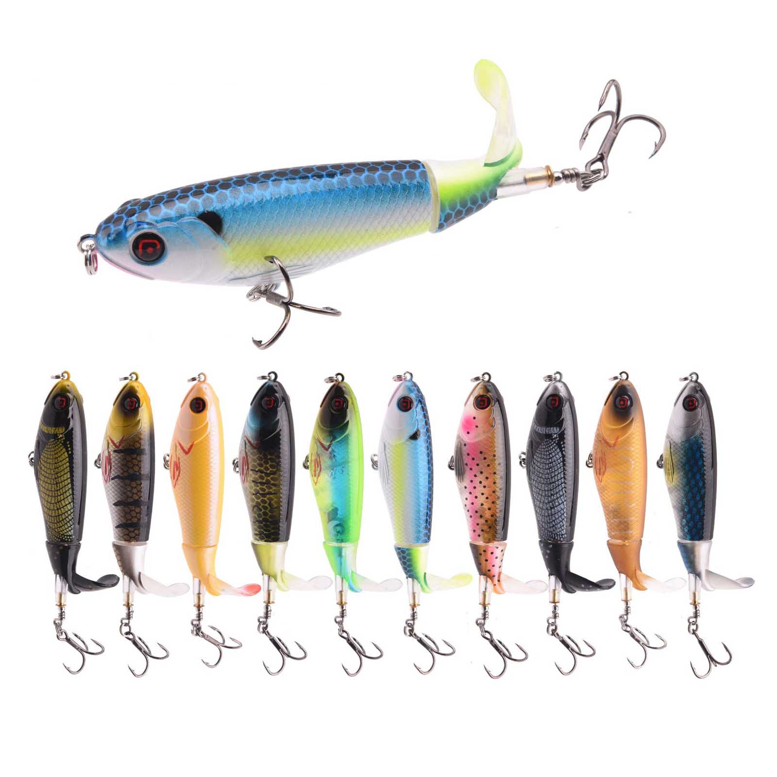 10.5cm/17g プロペラトラクター トップウォータール - Fishing Lure Swimbait のレビューと価格