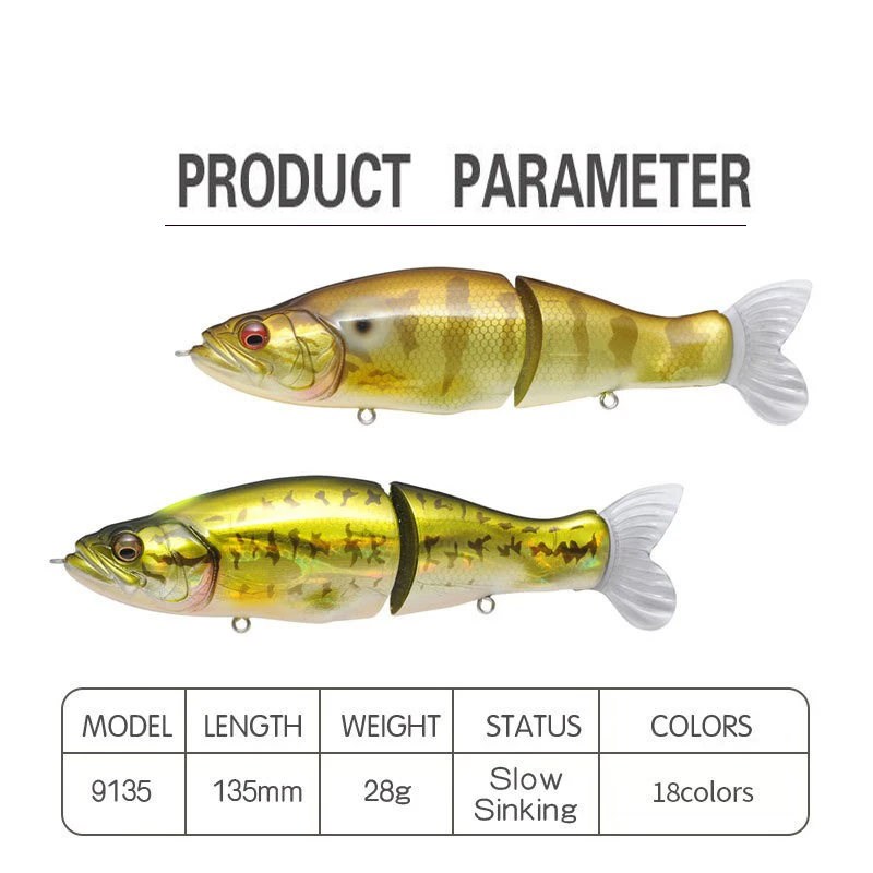 スイムベイト釣り用ルアー 135mm 31g マルチジョイン - Fishing Lure Jerkbait のレビューと価格