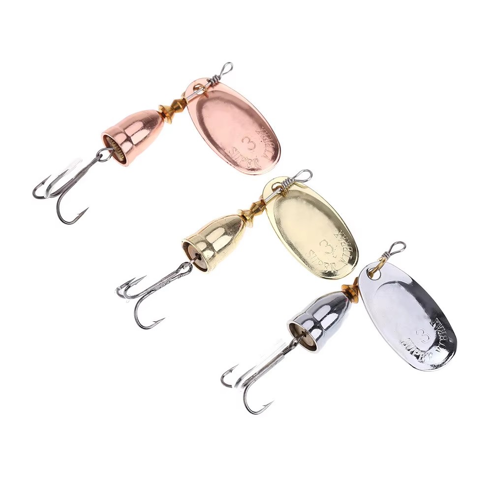 1pc スピナーメタルルアー真鍮ハード人工スプーン餌銅淡水ク - Fishing Lure Spoon のレビューと価格