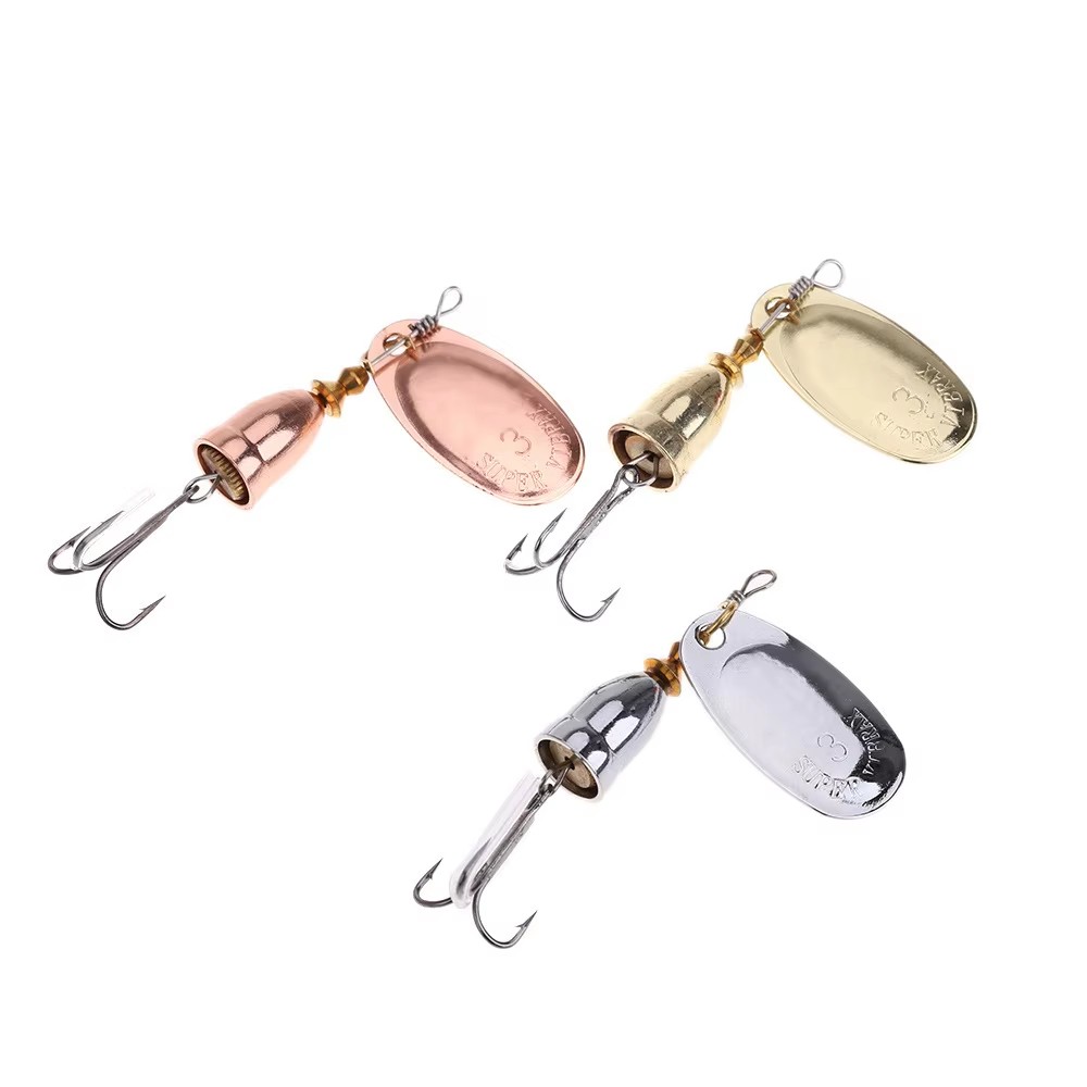 1pc スピナーメタルルアー真鍮ハード人工スプーン餌銅淡水ク - Fishing Lure Spoon のレビューと価格