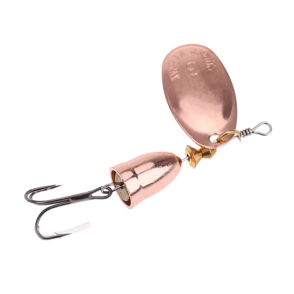 1pc スピナーメタルルアー真鍮ハード人工スプーン餌銅淡水ク - Fishing Lure Spoon のレビューと価格