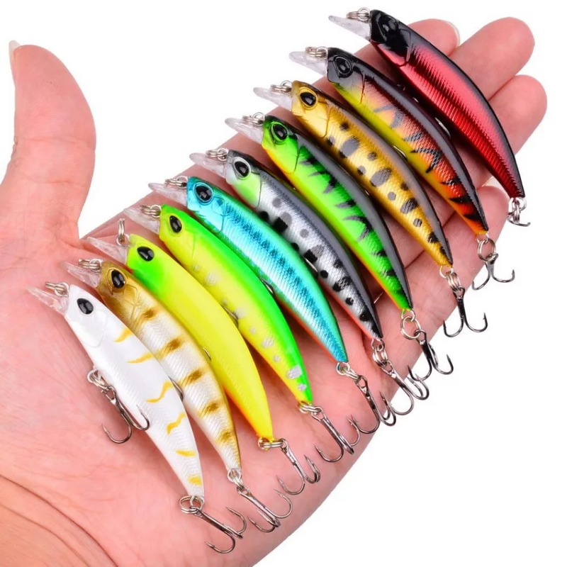3/5/8 個ランダム釣りルアーセット釣りワブルセットミニク - Fishing Lure Jerkbait のレビューと価格