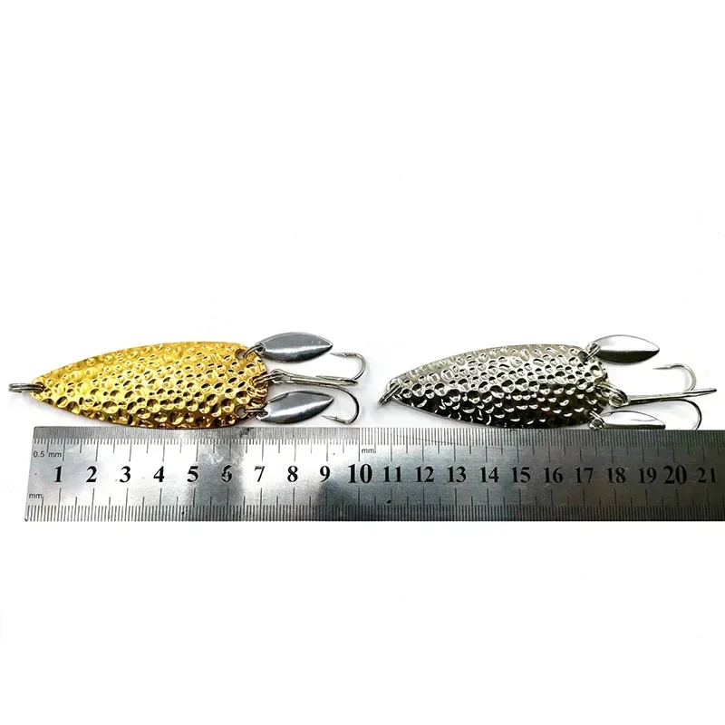 1 個金属スプーンスピナーベイトダブル回転ハード人工餌 10 - Fishing Lure Spinnerbait のレビューと価格