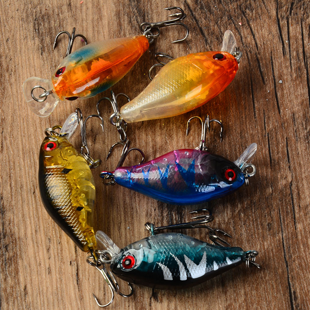 5 個フローティングクランクベイト餌釣りルアーウォブラーカー - Fishing Lure Jerkbait のレビューと価格