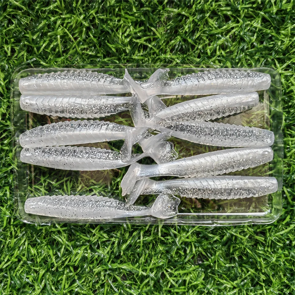 柔らかいプラスチック製の釣りルアー,パドルテール付き,人工餌 - Fishing Lure Soft Plastic のレビューと価格