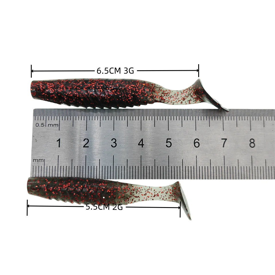 柔らかいプラスチック製の釣りルアー,パドルテール付き,人工餌 - Fishing Lure Soft Plastic のレビューと価格