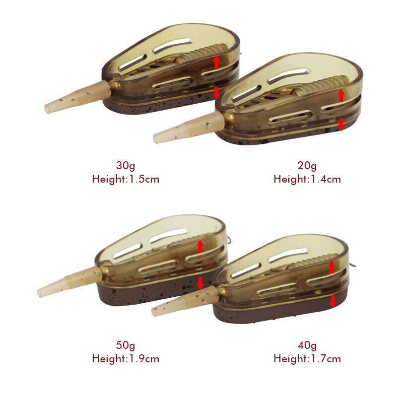 5 個埋め込みフィーダー釣りインライン鯉釣りフィーダー合金シ - Fishing Lure Kit のレビューと価格
