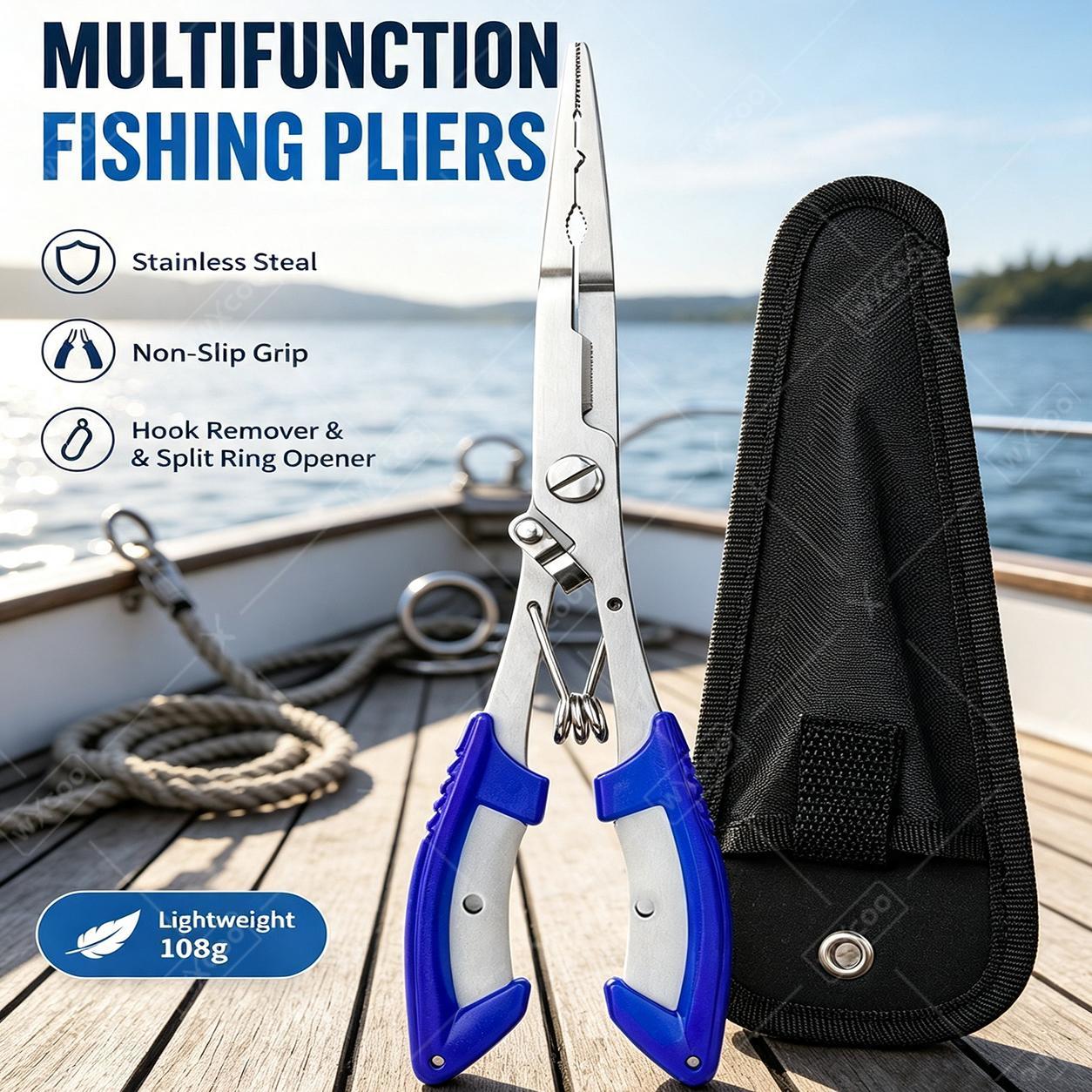 多機能ステンレス製釣り道具キット ホークビルフックリムーバー - Fishing Lure Kit のレビューと価格