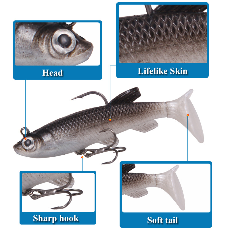 T テールソフト餌ソフトルアーシリコン餌 8.5 センチメー - Fishing Lure Swimbait のレビューと価格